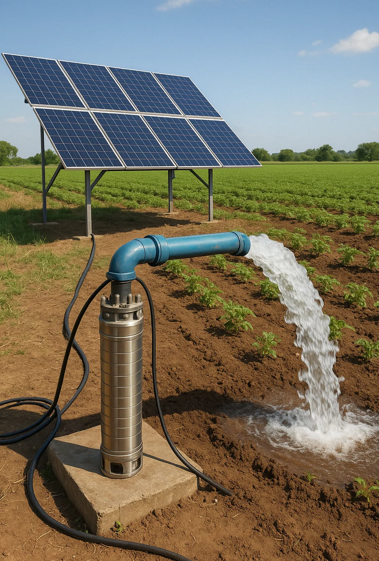 Solar-powered drip irrigation system